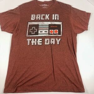 Nintendo NES Mens L T-Shirt Back In The Day Controller Graphic Retro